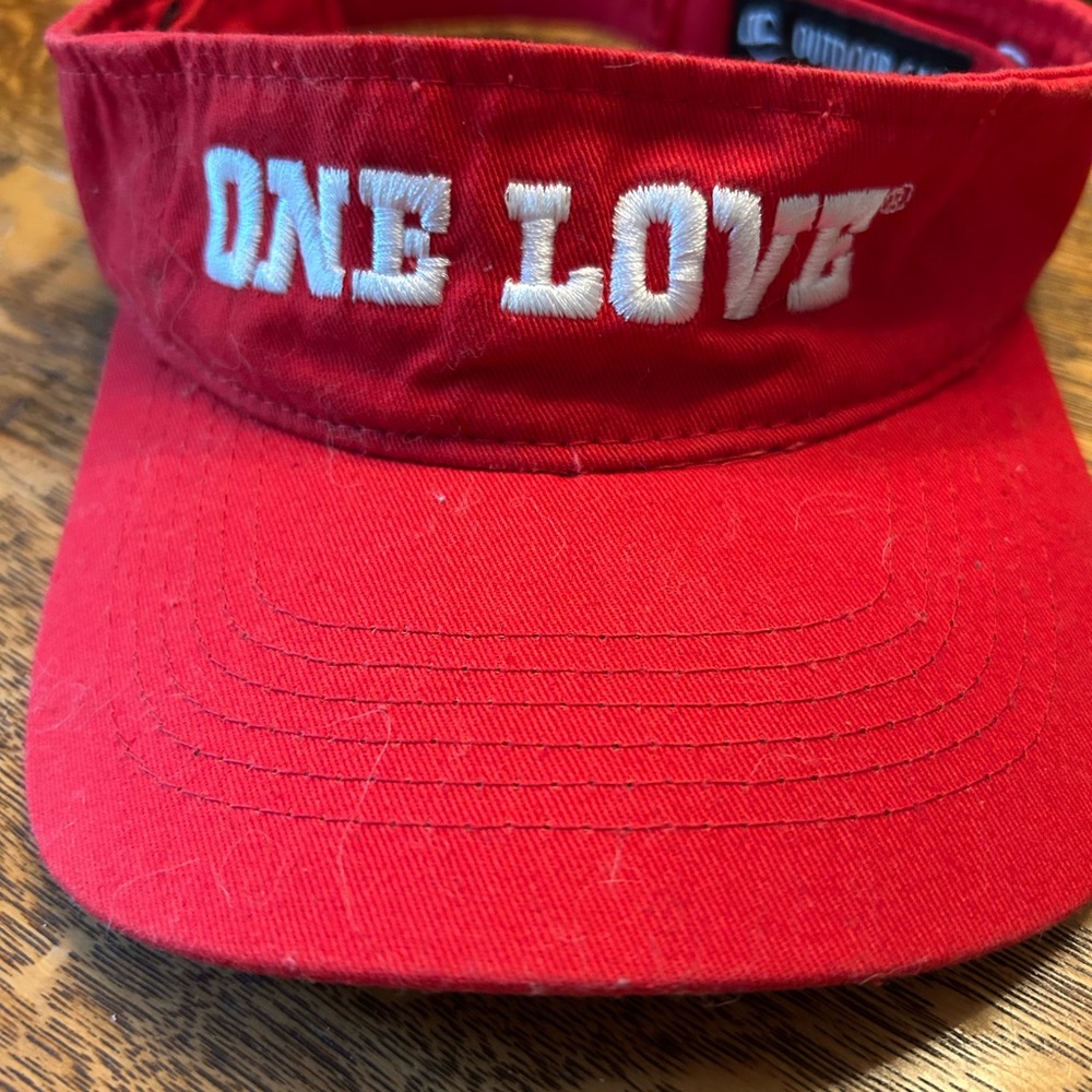 Rare Red ONE LOVE Raising Cane’s Visor